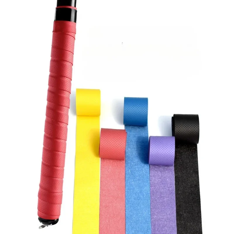 

2rolls Universal Anti-Slip Sweat Absorbent PU Fabric Racquet Grip Tape for Tennis, Badminton, Fishing Rods etc.