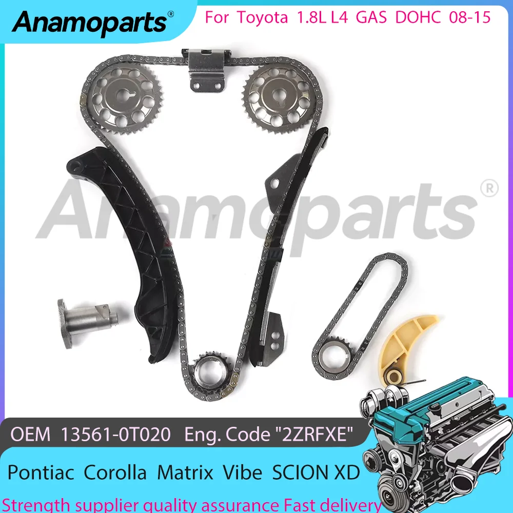 Kit de Corrente de Distribuição para Motores 1.8L 08-15 Lexus CT200h Toyota Corolla Prius Matrix 1.8L l4 GAS DOHC 2ZRFXE 13506-0T020