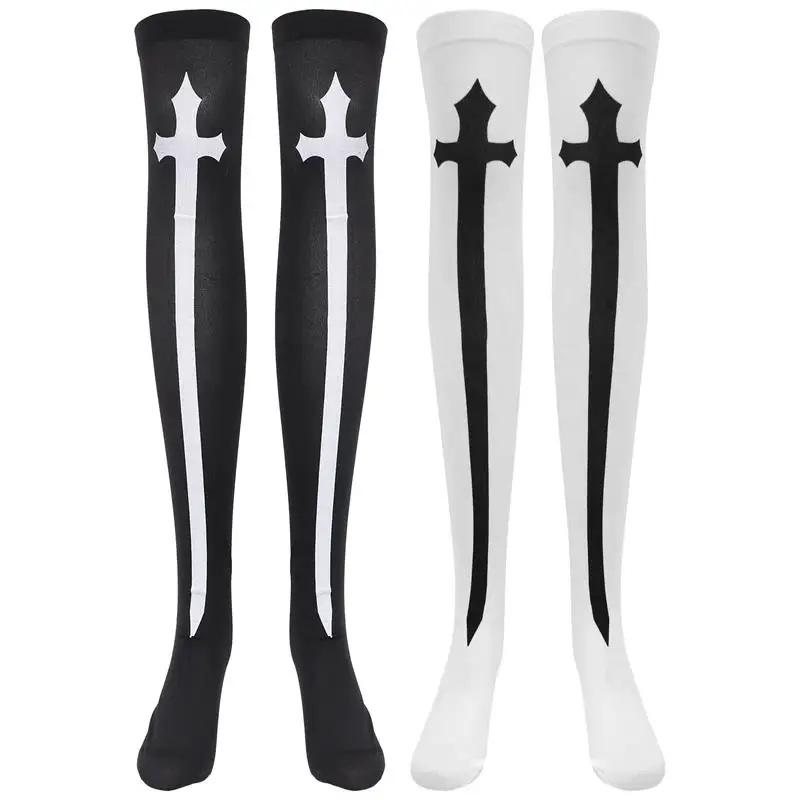 2 Pairs of Halloween Cosplay Knee Socks