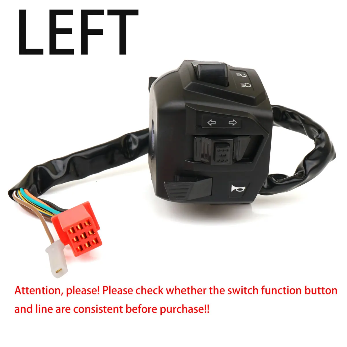 22mm Motorcycle HandleBar Switch With LED Choke Horn Turn Signal Headlight Electric Start Button for PULSAR NS 150 200 AS 200
