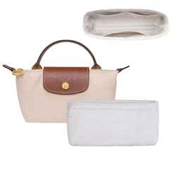 Longchamp Mini Bolsa Organizador, bolsa em camadas, Ultra-light Feltro Sacos De Armazenamento, Organizador De Energia, Inserir