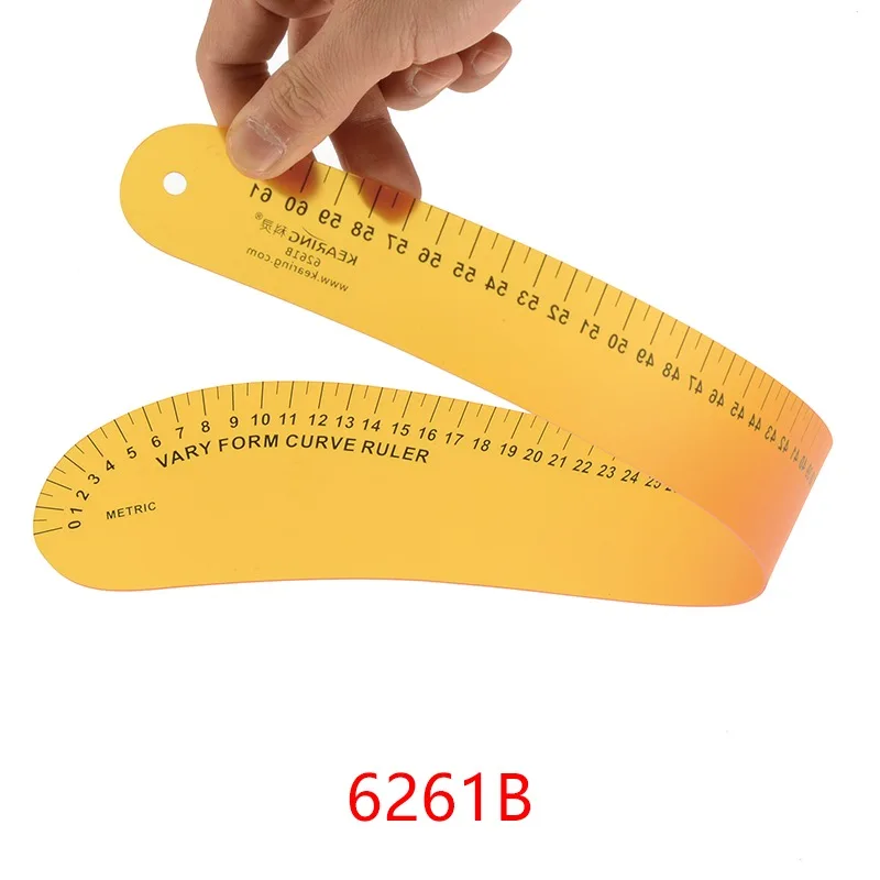 Kearing 6261b Broadsword Ruler Multifunctional Curve Pattern Making Ruler Armhole Comma Ruler Clothing Vertical Cutting Ruler