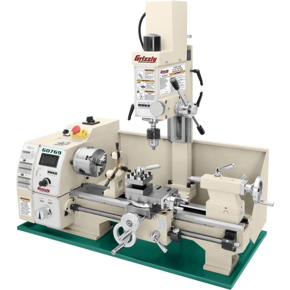 

G0769-8" x 16" Variable-Speed Combination Lathe/Mill Low 50–1000, High 100–2000 RPM Swing 13"