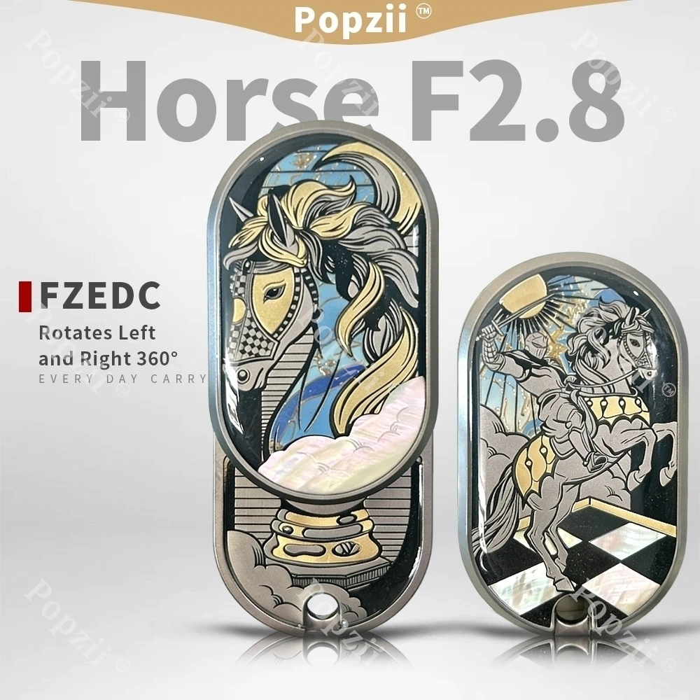 

FZEDC F2.8 Limited Edition «Год Лошади» с поворотом на 360° влево и вправо ° Механическая игрушка-слайдер для снятия стресса и тревоги