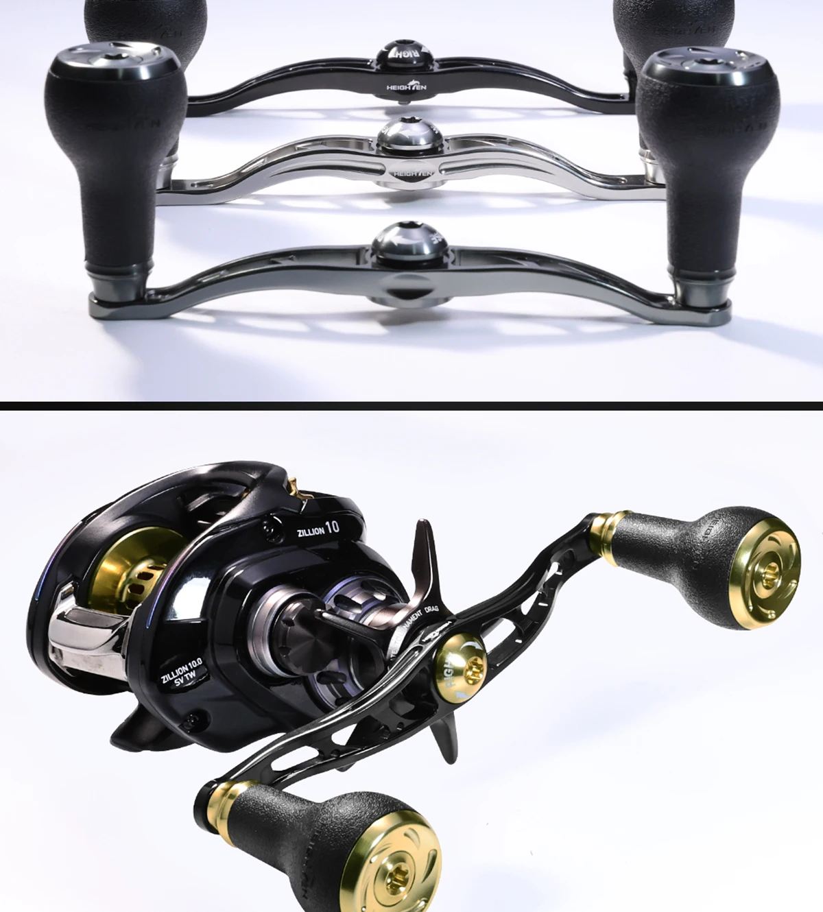 HEIGHTEN Ultraleichte UV-Photochrome Anti-Rutsch-Knopfgriff-Baitcasting-Rollen-Modifikationsteile für Outdoor-Angelzubehör – Detail 18
