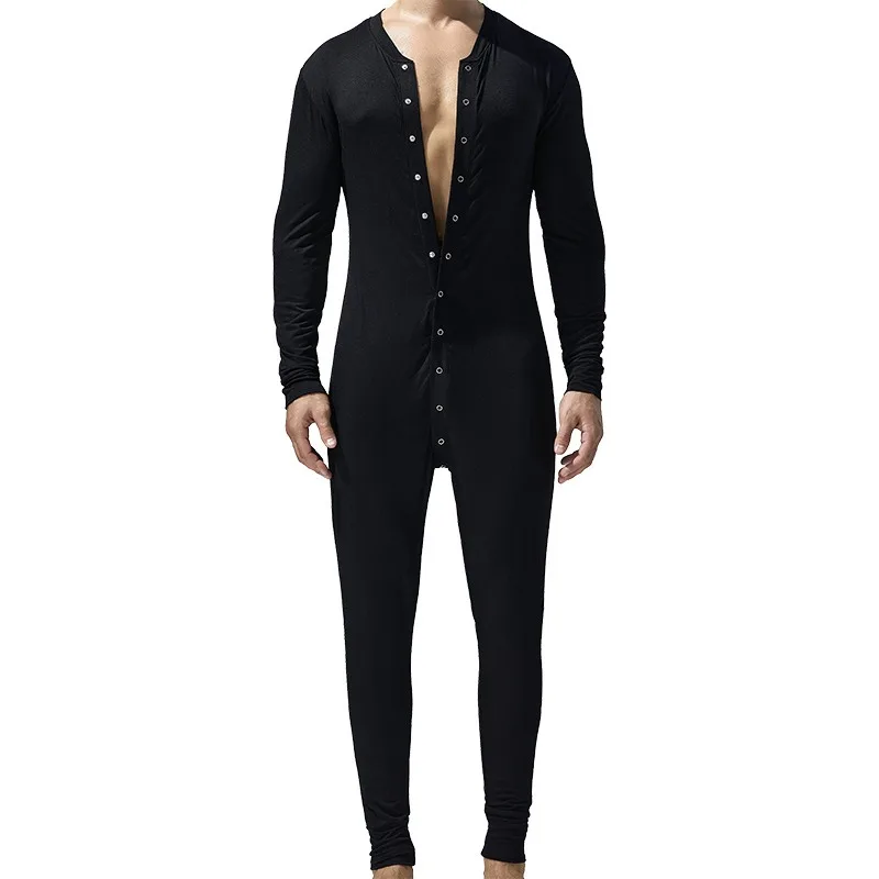 New onesie, featuring button-open pajamas, home casual pajama pants, onesie, men's