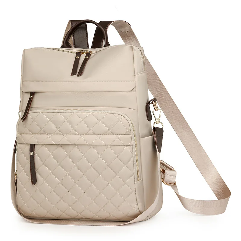 Quilted Embroidered Leather Backpack For Women 2025 New Style Ladies Backpack Korean Version Versatile  Shoulder Bag Gifts