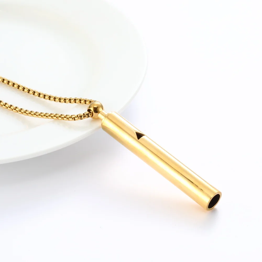 Pendentifs de résistance à la respiration, en acier inoxydable, soulage l'anxiété, relaxation du Stress, collier de méditation, bijoux à la mode
