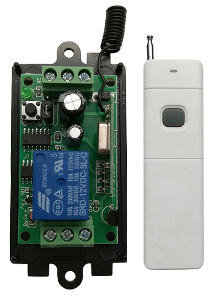 433 МГц 3000 м дальнего действия DC 9 В 12 В 24 В 1 канал RF беспроводной пульт дистанционного управления система передатчик + приемник гаражные ворота жалюзи