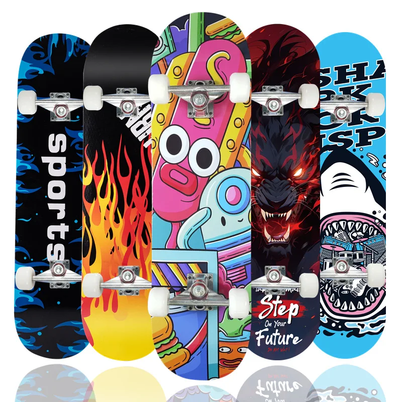 

31-inch skateboard professional adult street brush four-wheel beginner children double rocker concave board skateboard