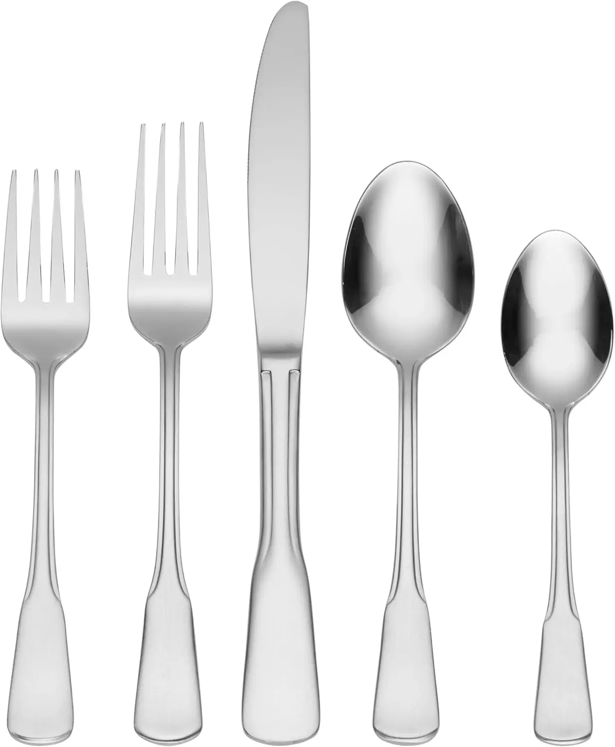 

45-Piece Flatware Set for 8, Colonial Boston Style Stainless Steel Cutlery