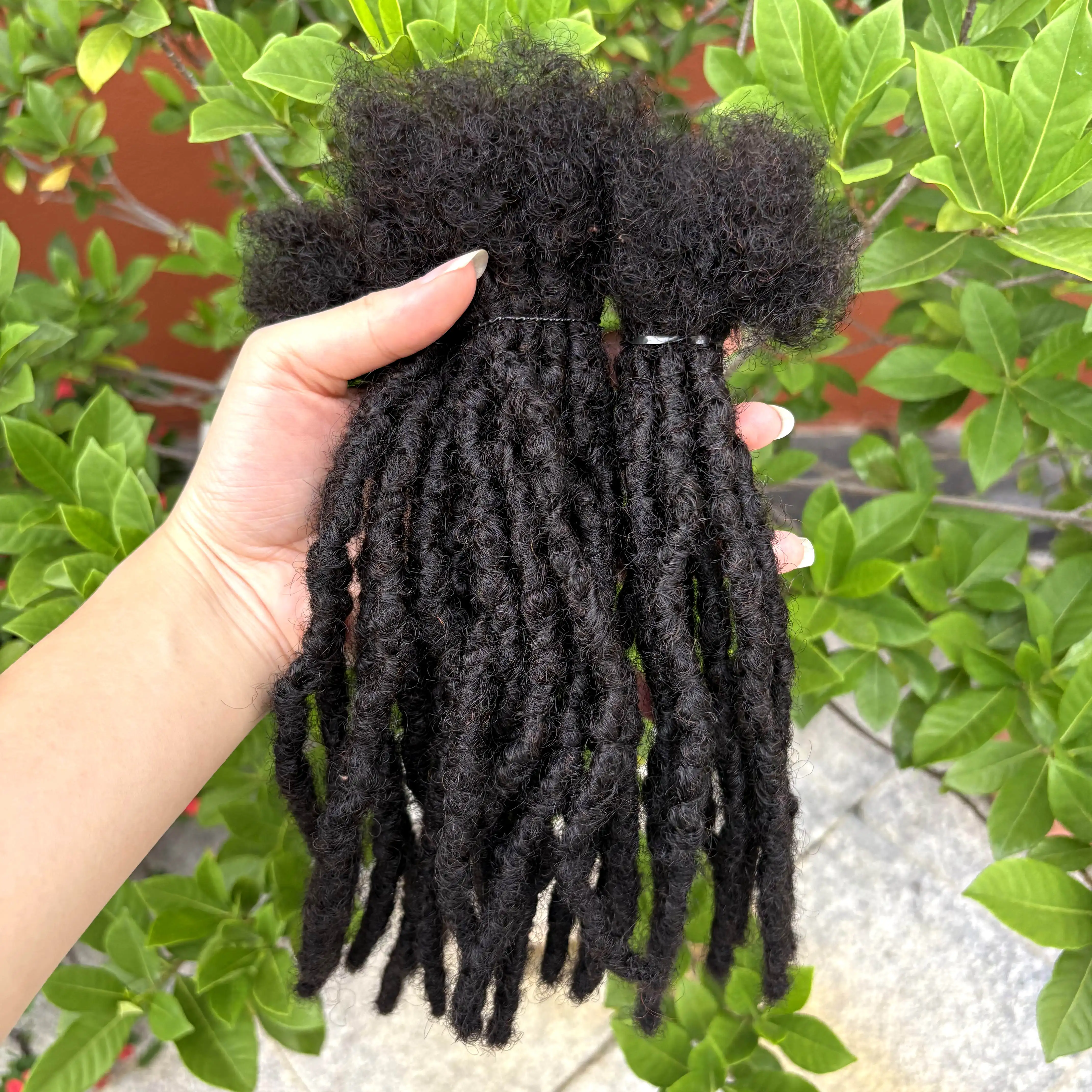 0,1-0,6 cm 4-8 Zoll 100% Echthaar Inter-Loc-Extensions, handgefertigte Dreadlock-Extensions für Männer, Frauen und Kinder, können gefärbt werden – Detail 18
