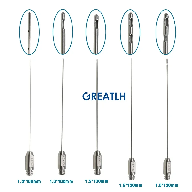 Cannula per liposuzione per la raccolta del grasso gonfiazione del grasso Cannula in plastica strumenti per liposuzione con cappuccio in metallo