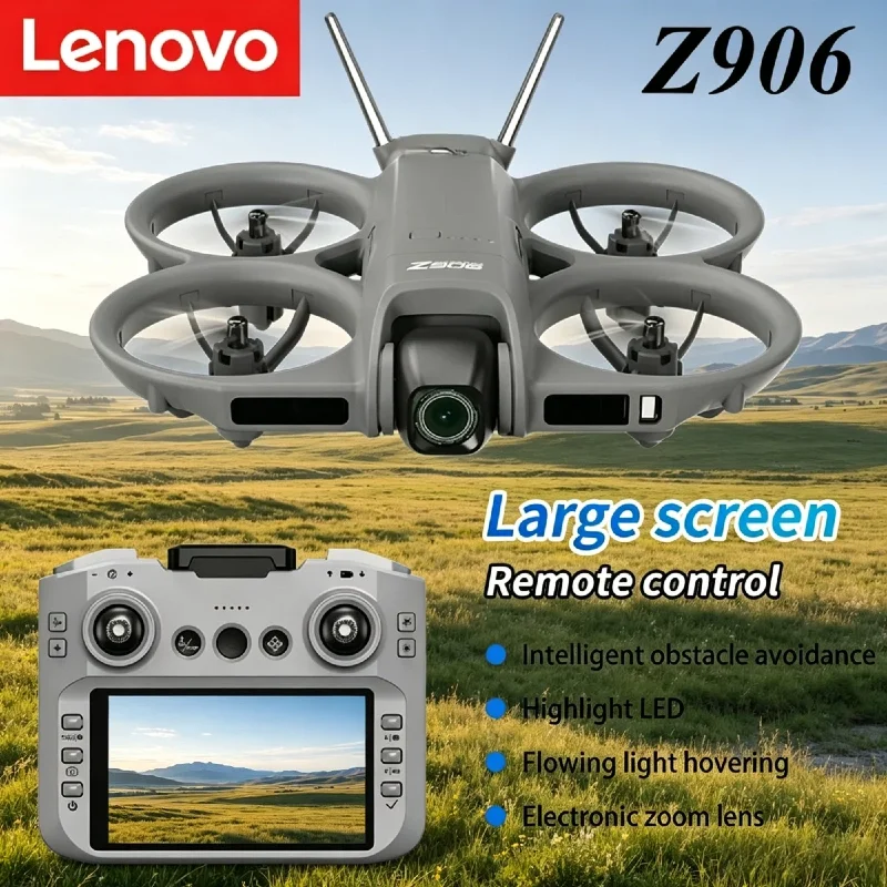 Lenovo Z906 Optical Flow Positioning Drone 8K HD Camera 6Axis Gyro 4‑Side Obstacle Avoidance Smart Hover RC Quadcopter