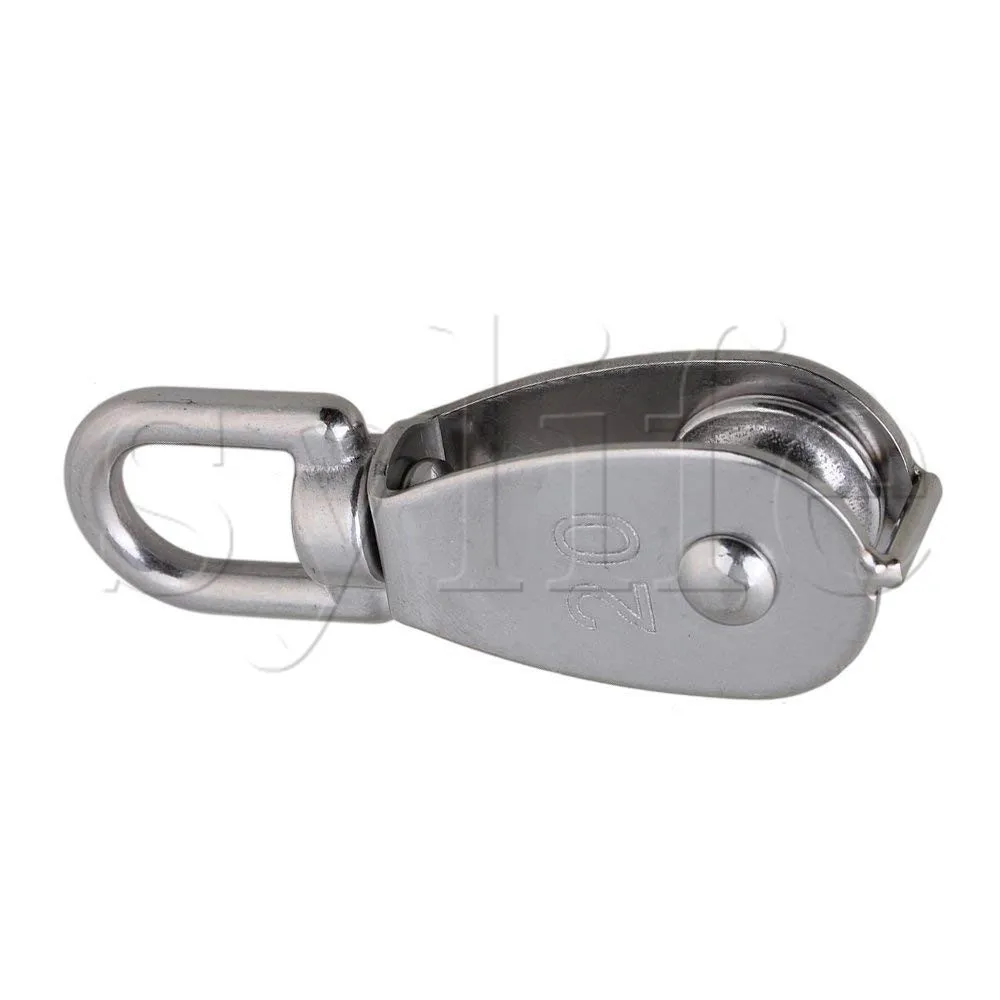 M20 Rvs 304 Single Wheel Swivel Rukken Katrol Blok 20Mm