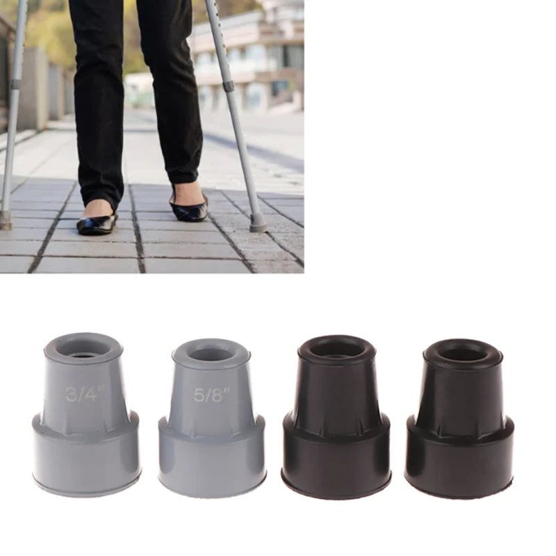 16/19mm Anti Slip Rubber Crutches Tips Pad Durable Rubber Anti-Slip Heavy Duty Canes Replacement For Walking Stick