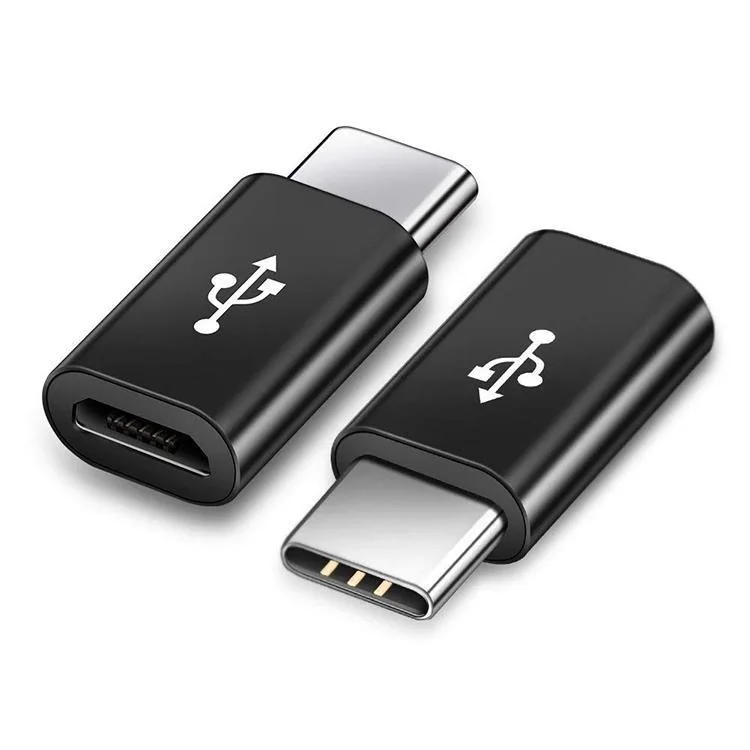 Micro-USB-auf-Typ-C-OTG-Ladeadapter, Typ-C-auf-USB-Stecker, Typ-C-Konverter für PC, MacBook, USB, iPad, Smartphone