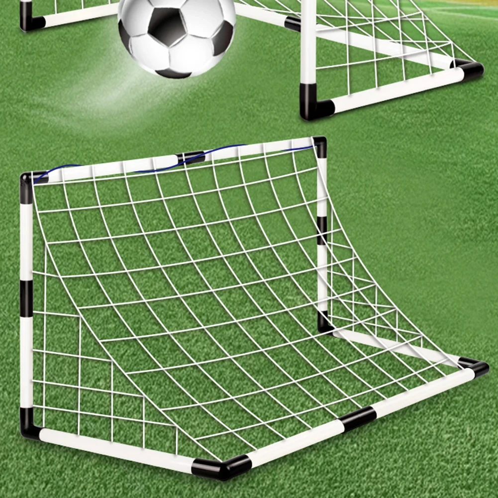 Brinquedo Esportivo de Futebol, Gol de Futebol Infantil Dobrável com Bomba e Bola, Gol de Futebol Portátil para Treinamento ao Ar Livre