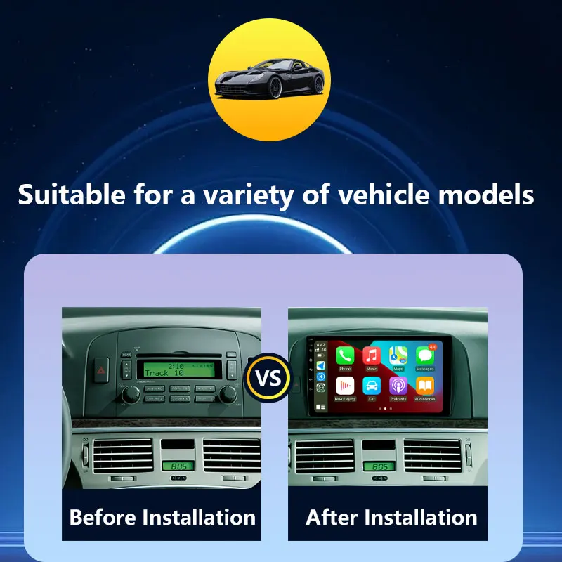 Android 15 voor Hyundai Sonata NF 2004-2008 Autoradio Video Audio Multimedia Speler Draadloze CarPlay DSP Stereo GPS navigatie