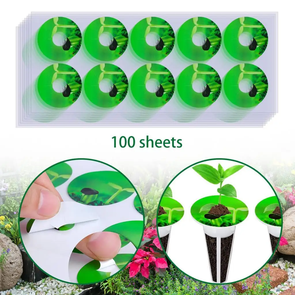 100 Pieces Pot Labels Hydroponic Pot Labels for Plant Grow Basket
