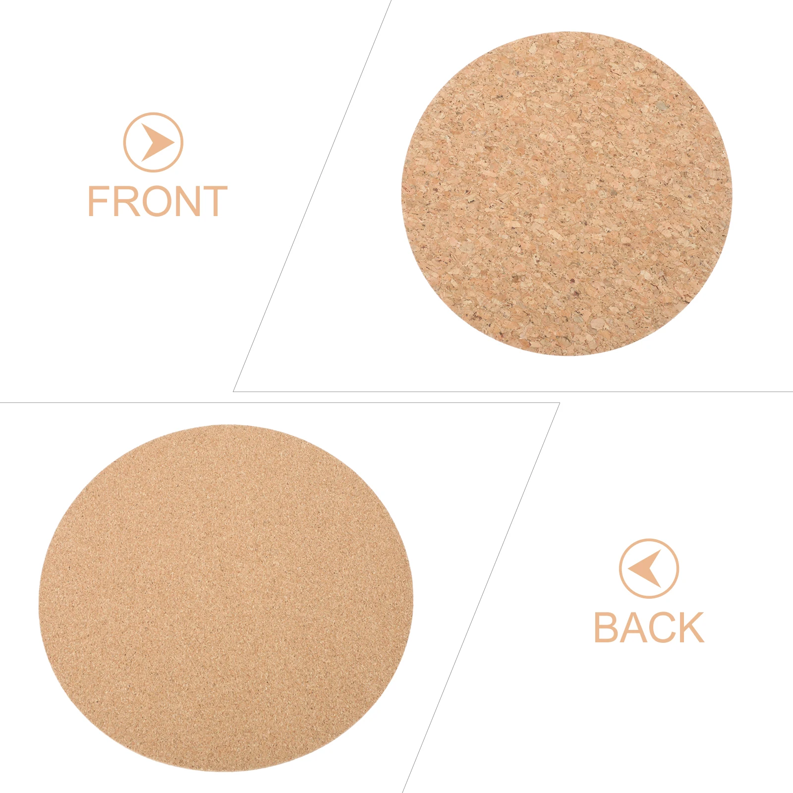 

2pcs Cork Mouse Pad Round Gaming Mats Ergonomic Small Double Sided Palm Rest Stylish Comfortable Smooth Home Office School