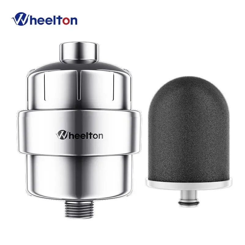 

Wheelton Advanced Shower Water Filter Activated Carbon&16 Stages Filtration Enhance Bathing Pleasure Improve Bath Experience