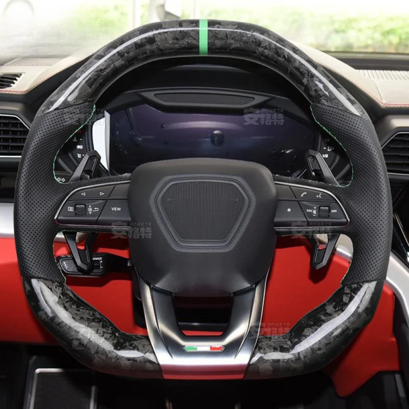 For Lamborghini Urus Forged Pattern Carbon Fiber High-End Sport Steering Wheel Assembly
