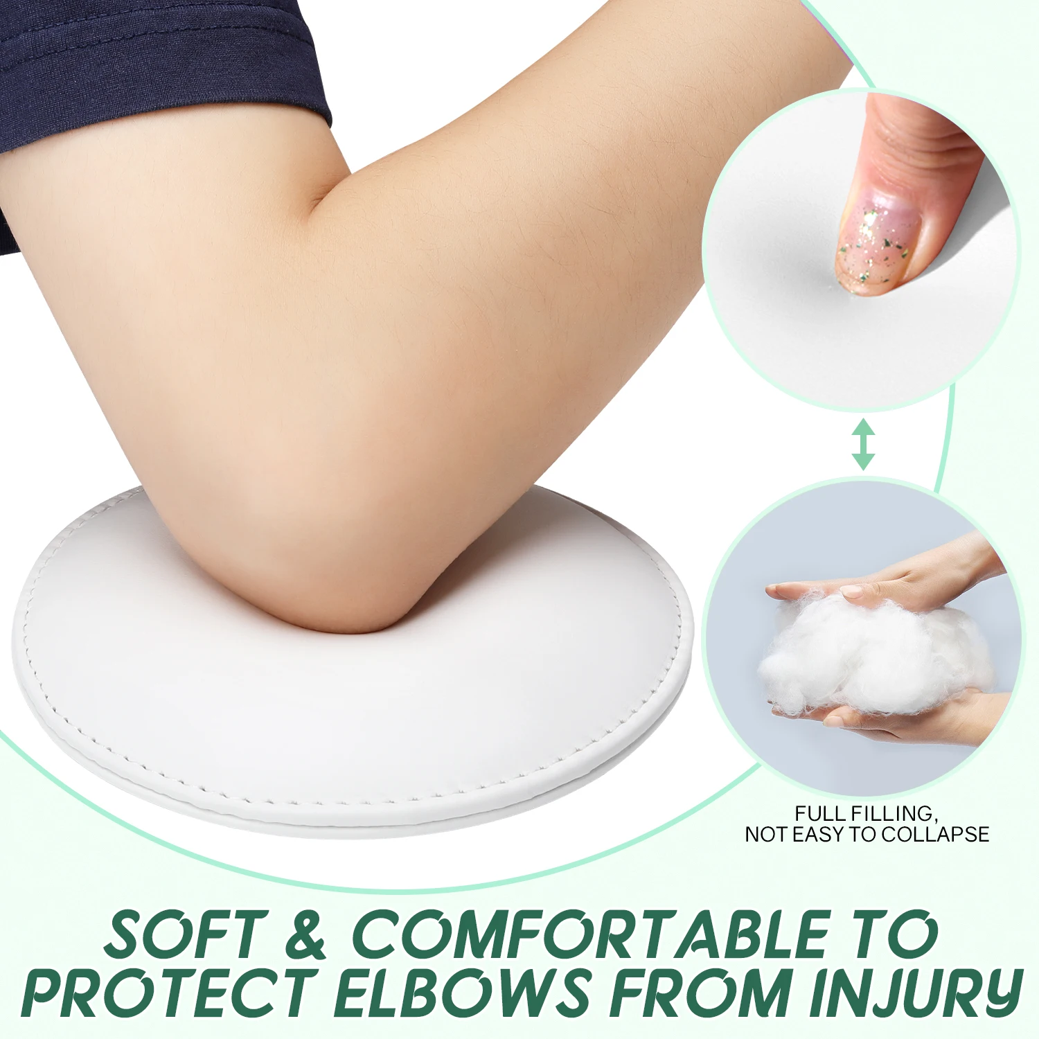 Ronde Microfiber Lederen Elleboogsteun Pad Professionele Antislip Nageltechnicus Handsteun Kussen voor nagelsalon Manicure Elleboog Pad