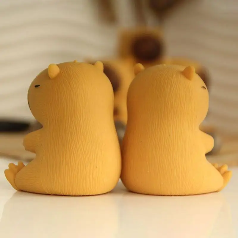 Juguetes para apretar Capybara de rebote lento, juguetes Kawaii marrones para Fidget, capibara de dibujos animados, alivio del estrés, juguetes de descompresión, regalos para niños