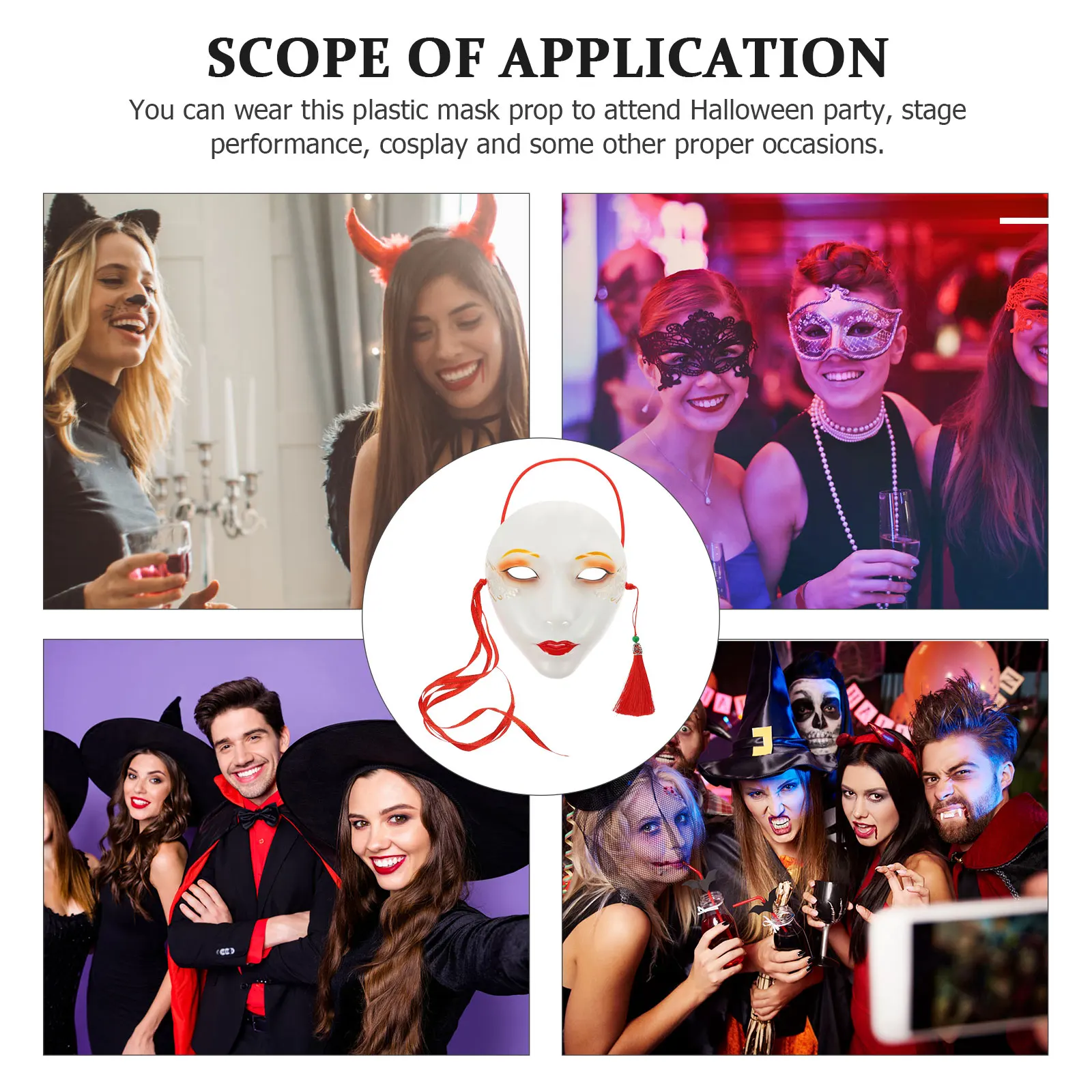 

Full Face Mask Masquerade Women Adults Halloween Party Costume Props Decorations Festive Accessories Lightweight