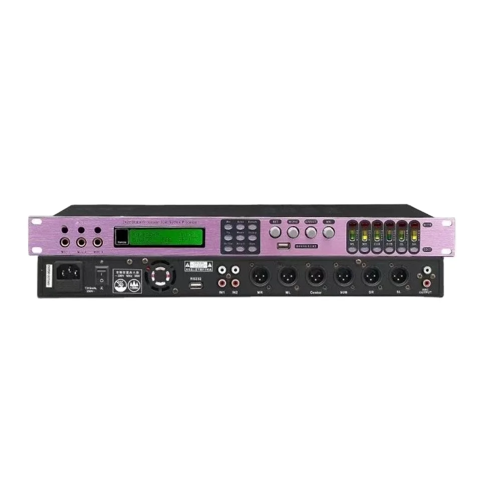 

Professional Karaoke Stage Audio Stage Reverb Effect X6 Audio Effector Sound System Profesional Karaoke Ktv Audio Processor