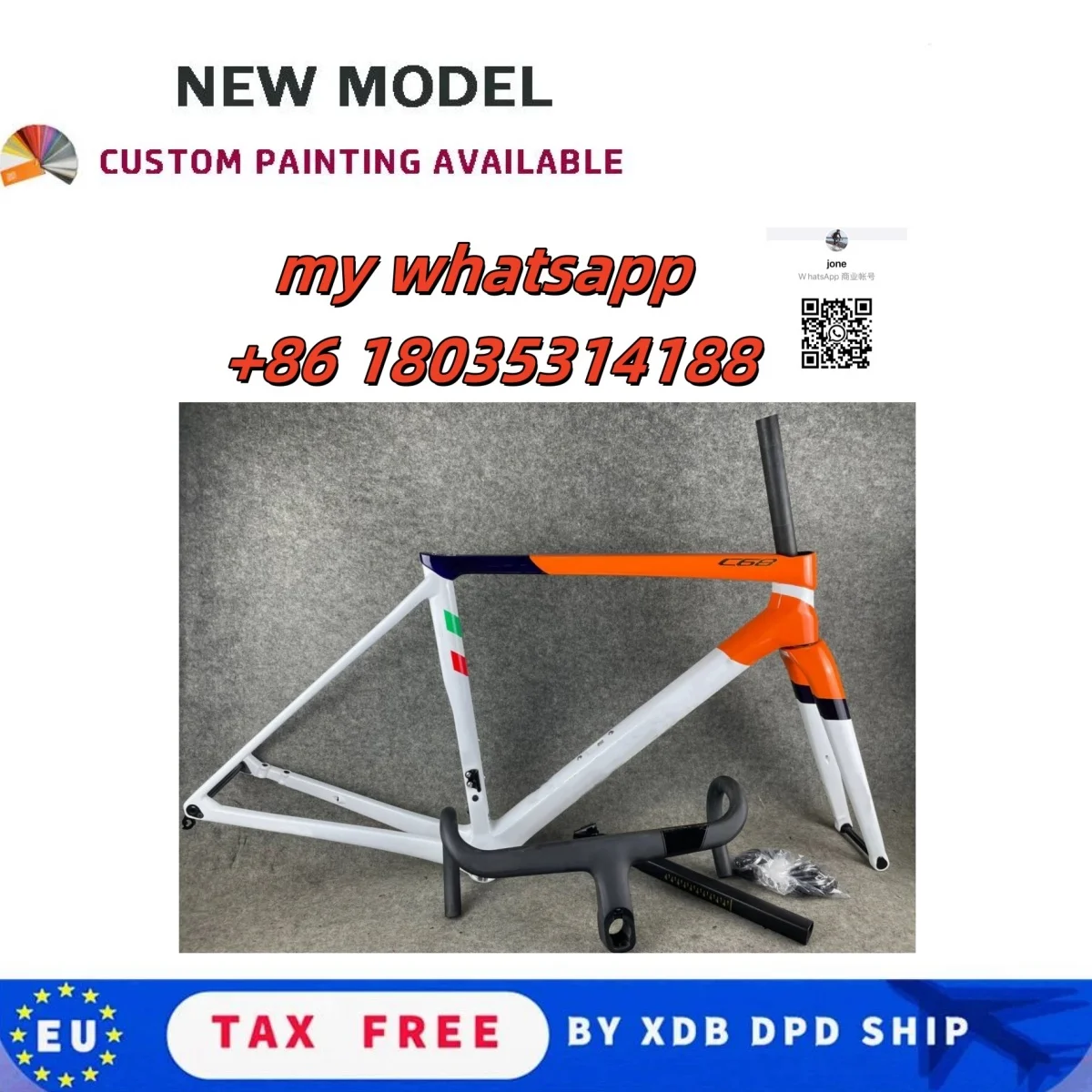 

T1100 Carbon Bike C68 Frame Disc Brake Road Bike Frame Bicycle Frame Racing Bike Frame Disc Brake Custom Logo DPD XDB Free Ship