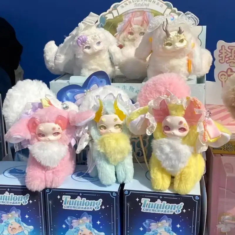 

Tutulong 3 Cat Dragon Fantasy Colorful Crystal Series Blind Box Trendy Pvc Handheld Cute Rabbit Dragon Dolls Surprise Gifts