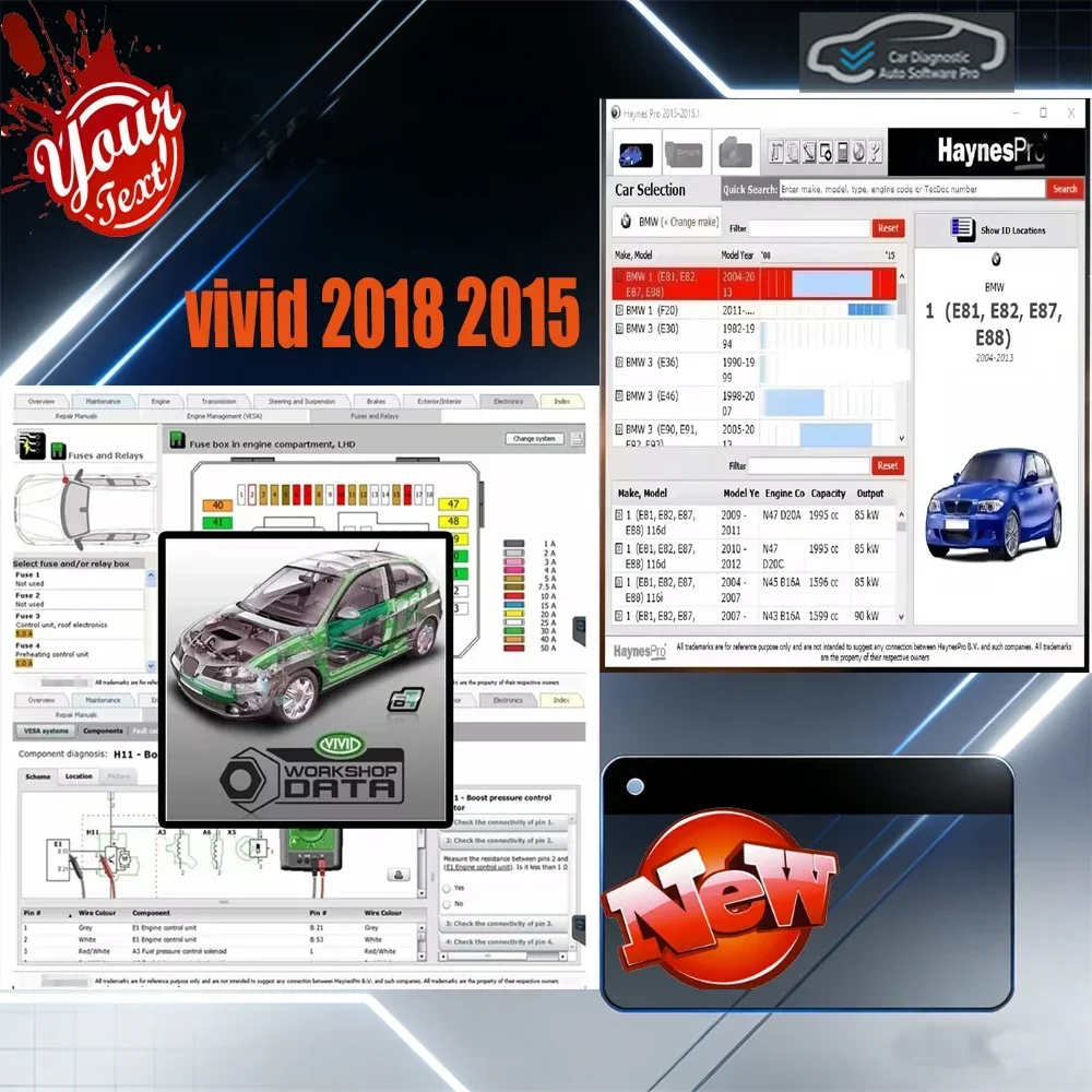 Haynes/PRO Vivid Auto Repair Software 2018 Workshop Data Multi-Language Compatible with Windows 10 by Atris-Technik Europe
