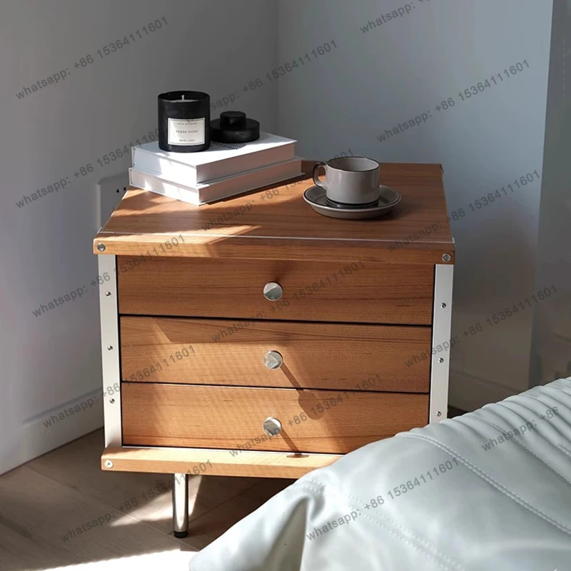 Mid Century Vintage Nightstand Drawer Premium Storage Beauty Nightstand Classic Design Mesa De Cabeceira Bedroom Furniture
