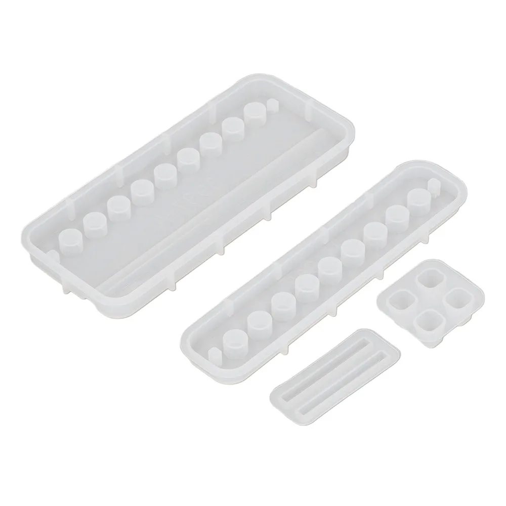 4pcs Silicone Material Pen Holder Mold Easy Demoulding Soft Tear Resistant Pencil Storage Rack Mold Desktop Organizer Mold