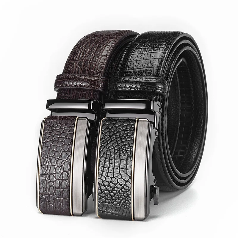 Мужской высококачественный ремень из сплава с автоматической пряжкой из сплава, модный поясной уплотнитель, трансграничный кожаный аксессуар