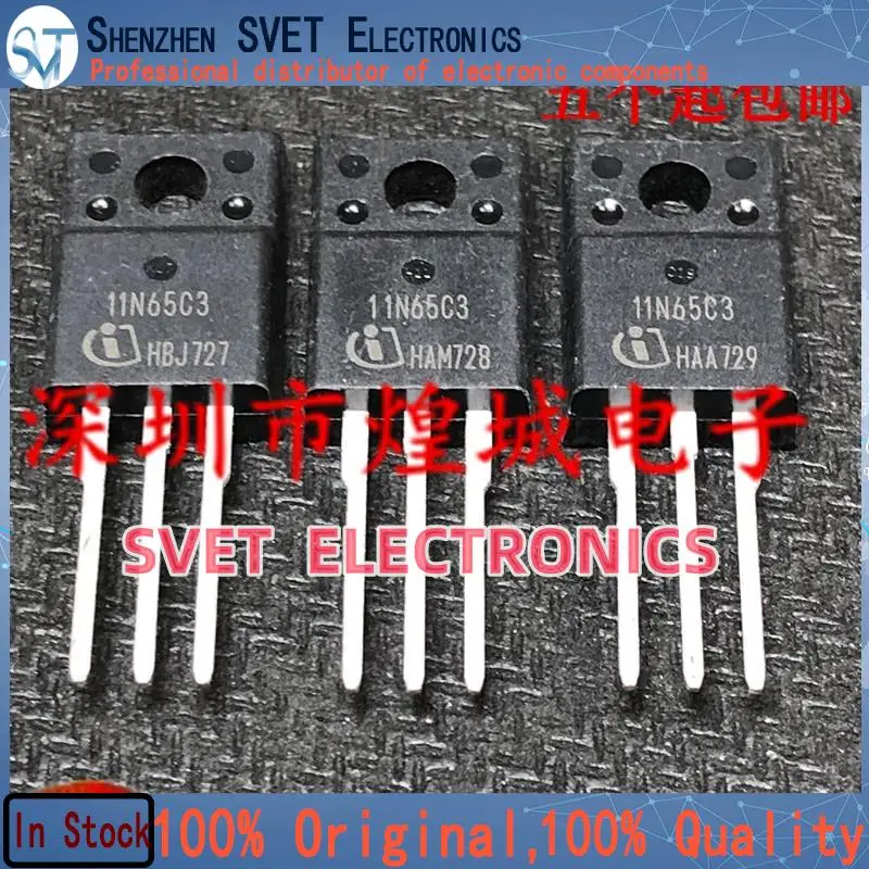 10PCS-50PCS  11N65C3 SPA11N65C3  TO-220F 650V 11A   Original In Stock Fast shipping