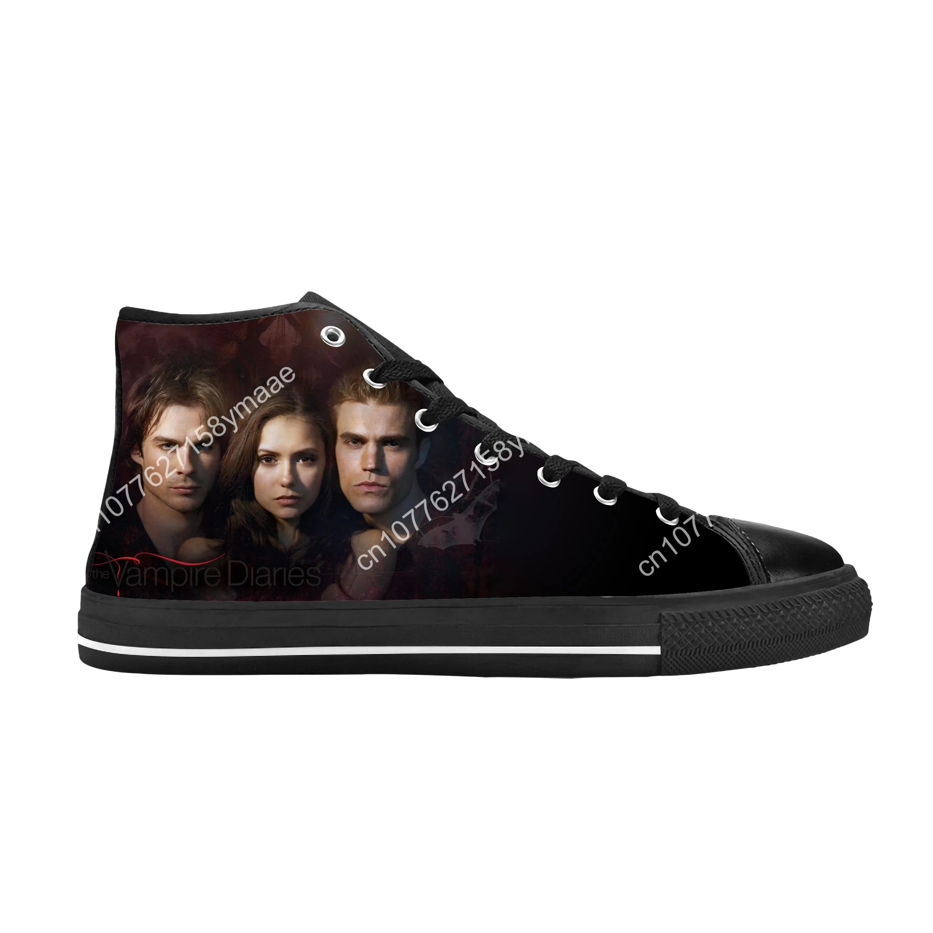 The Vampire Diaries Damon Salvatore Cool Fashion Casual Cloth Shoes High Top Comfortable Breathable 3D Print Men Women Sneakers