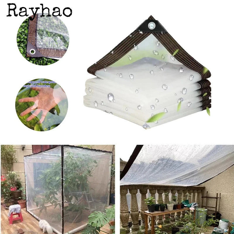 

Plastic PE Rainproof Tarp Garden Succulent Plants Cover Shelter Keep Warm Cold Insulation Transparent Film Tarpaulin Dust Cover