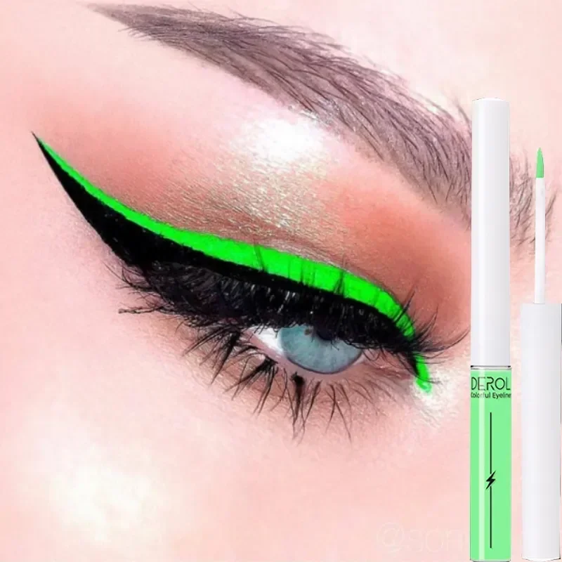 Matte Neon Vloeibare Eyeliner Potlood Waterdicht Blijvend Sneldrogend Kleurrijk Geel Blauw Roze Wit Eyeliner Pen Oogmake-Up Cosmetisch