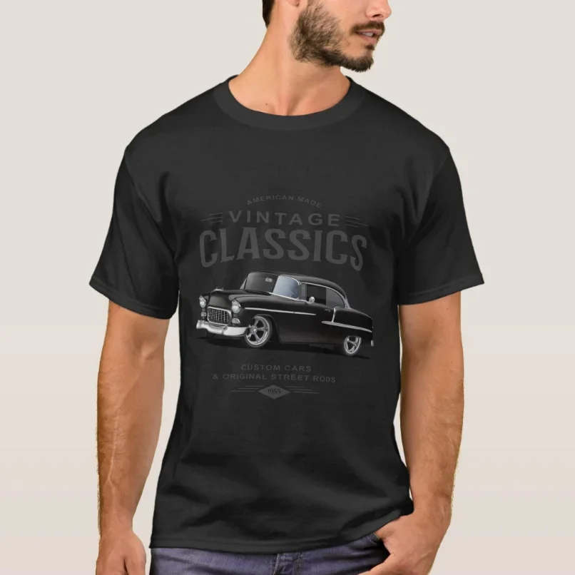 

Vintage Classic American Custom Cars & Original Street Rod T-Shirt 100% Cotton O-Neck Summer Short Sleeve Casual Mens T-shirt