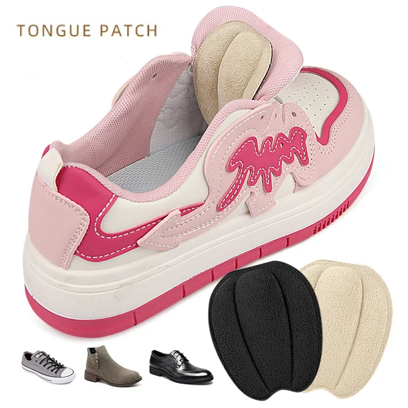 Shoe Tongue Pads Adjustable Backs for Loose Shoes Tongue Sticker Insoles Non Slip Heel Protectors Adhesive Foot Care Products