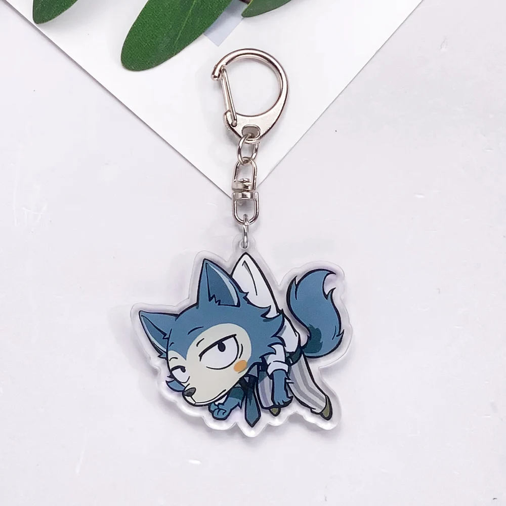 شخصيات أنيمي Beastars سلسلة مفاتيح مصنوعة من الأكريليك اكسسوارات Kawaii مضحك حقيبة سحر الإبداعية على ظهره قلادة كيرينغ هدايا لمحبي