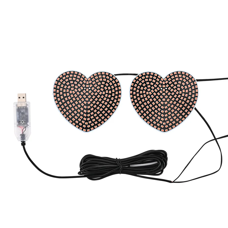 ضوء محيط للسيارة مع قلب الحب المشروع - مصباح جو LED مزدوج التحكم 2 في 1 للديكور الداخلي الرومانسي #1