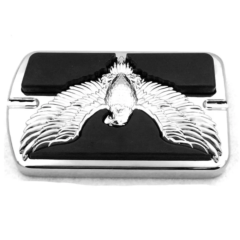 Chrome Motorcycle Eagle Hawk Emblem Foot Large Brake Pedal For Harley Electra Glide FLHT softai Dyna Fatboy FLSTF Touring