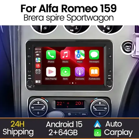 MEKEDE Wireless CarPlay Android Auto Car Radio for Alfa Romeo 159 Brera Spire Sportwagon GPS Car Multimedia Player Autoradio