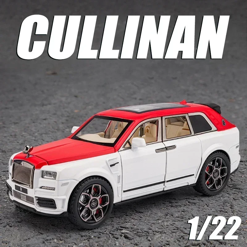 1/22 Rolls-Royce Cullinan SUV Alloy Model Car Diecast Metal Scale Vehicle Toy Models Collection Sound & Light Toy For Children