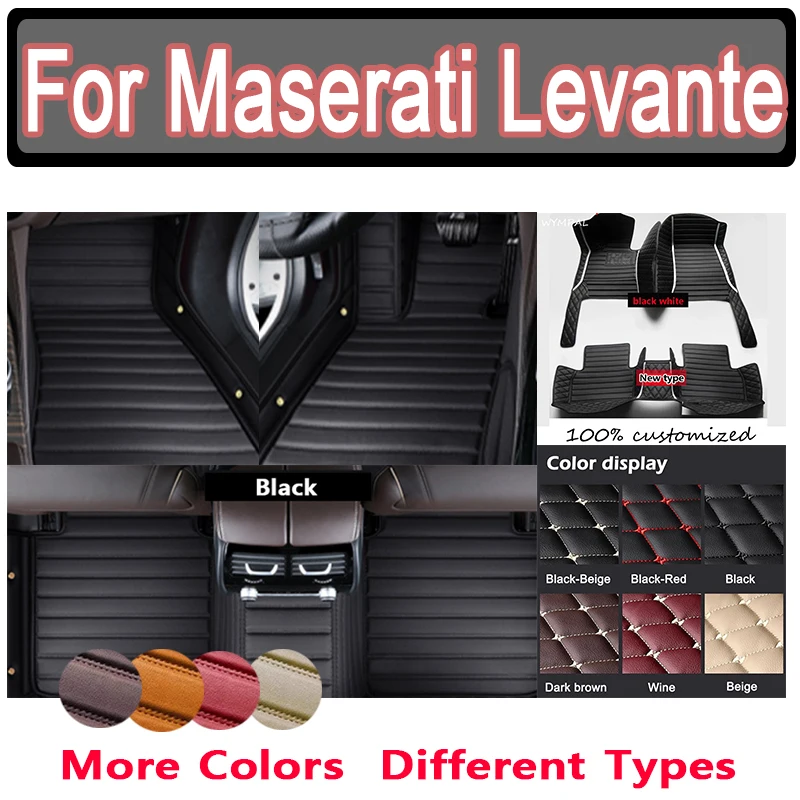 

Роскошные автомобильные коврики на заказ для Maserati Levante 2016 2017 2018 2019, авто, роскошные кожаные мужские и женские автомобильные коврики, полные