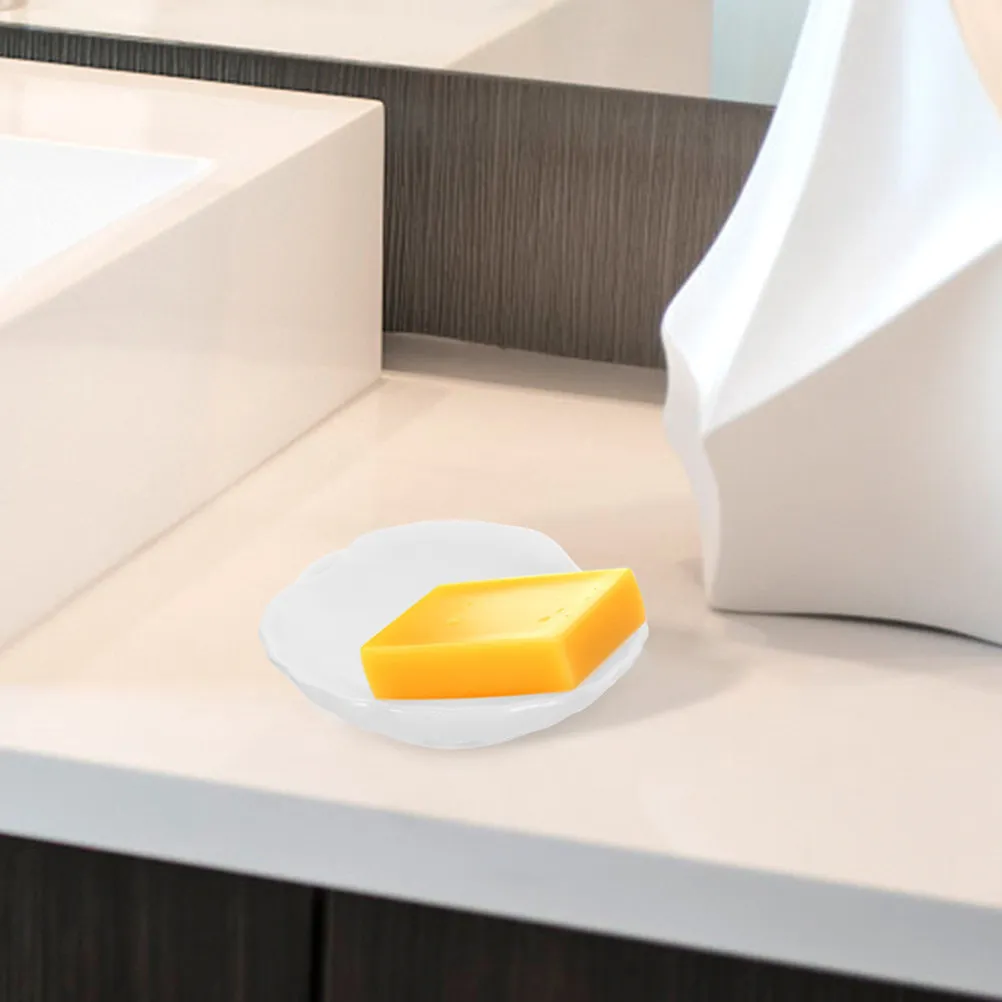 Bathroom Soap Dish Set 2 Pack Self Draining Plastic Soap Holder Tray Decorative Sink Shower Rack